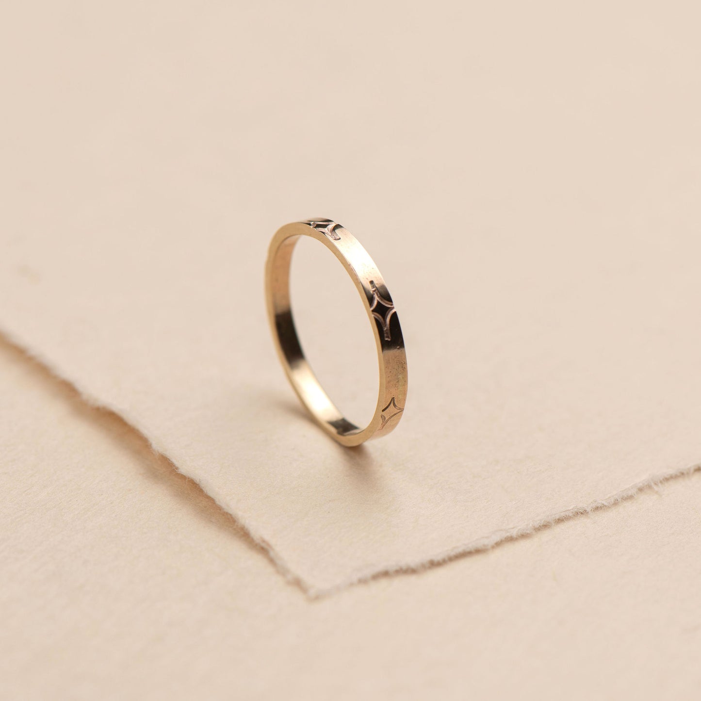 Handmade 4 Point Star Ring
