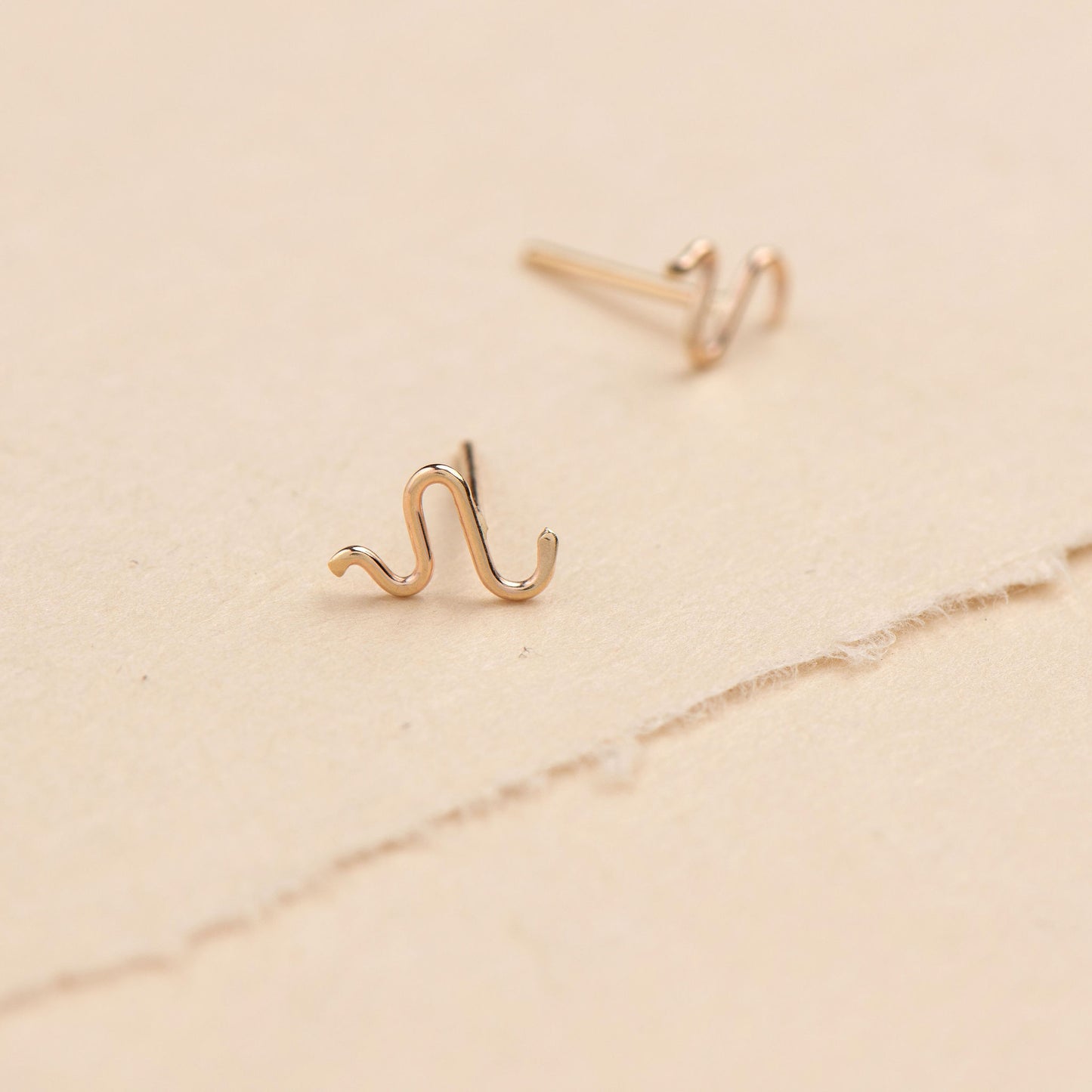 Handmade Snake Studs