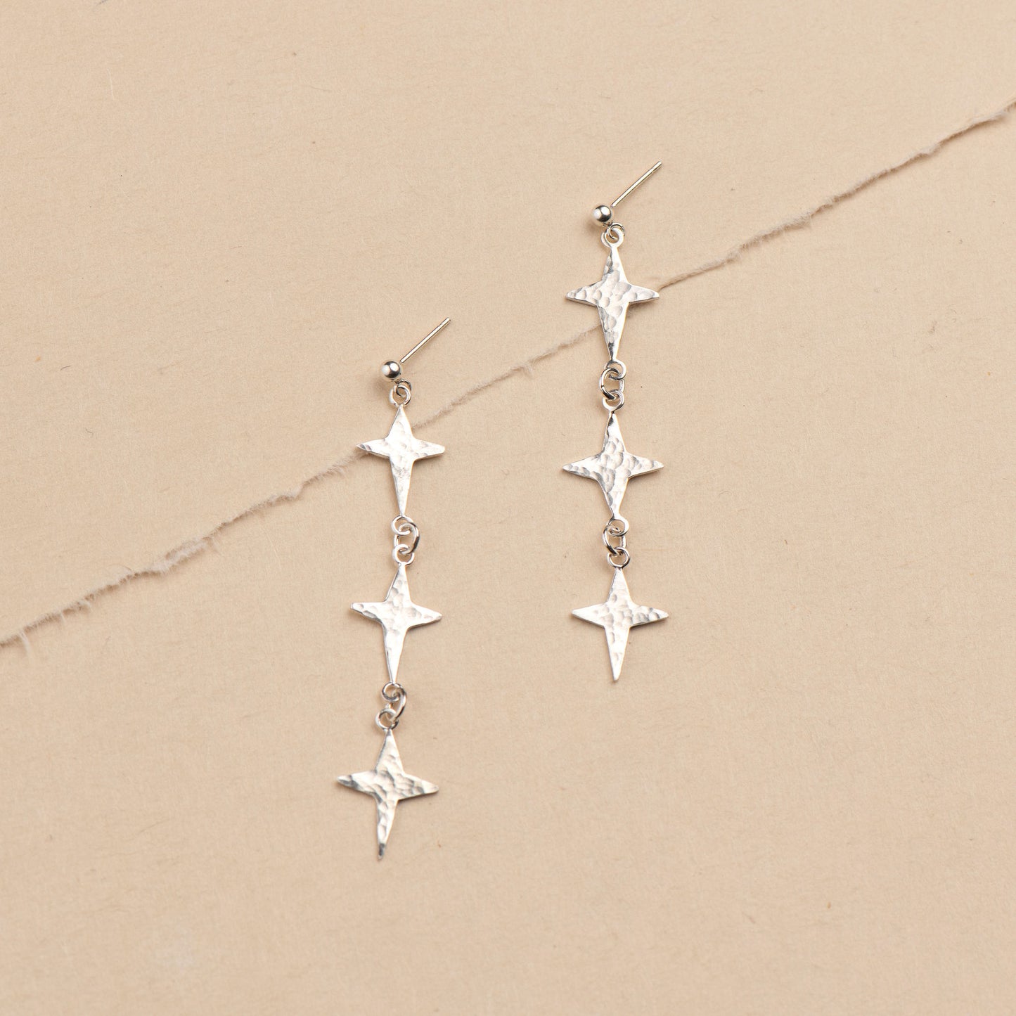 Handmade Triple Star Drops