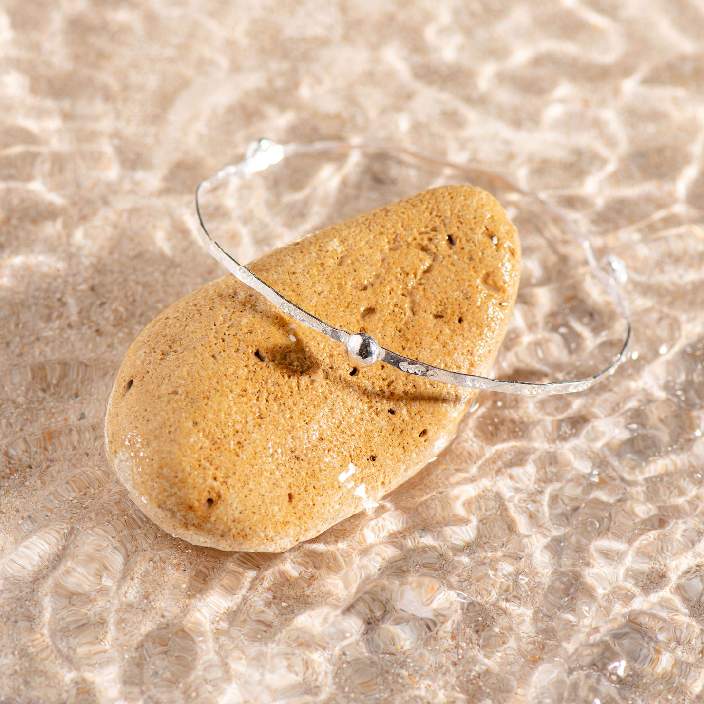 Handmade Arrow Bangle with Orbs