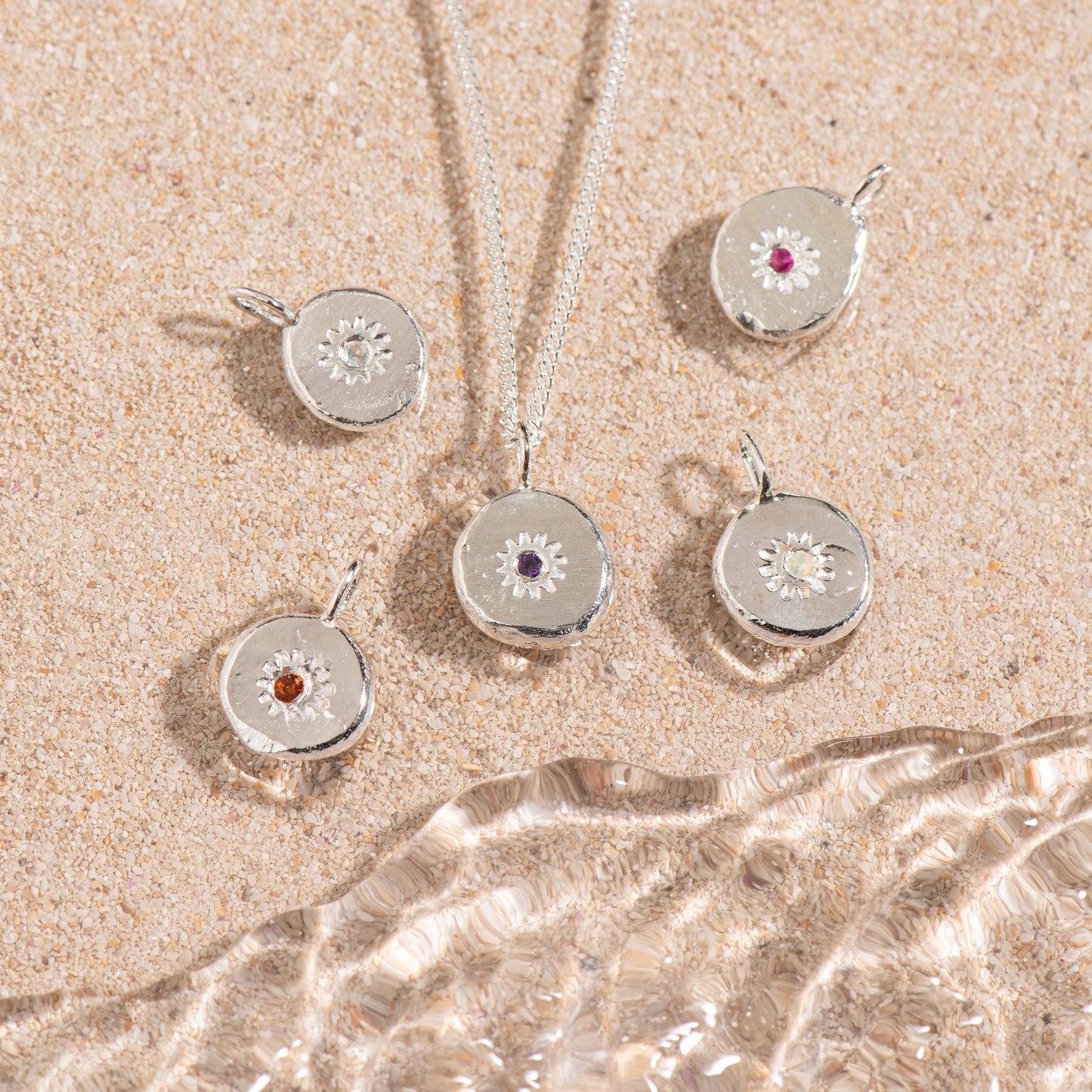 Handmade Crystal Sun necklace