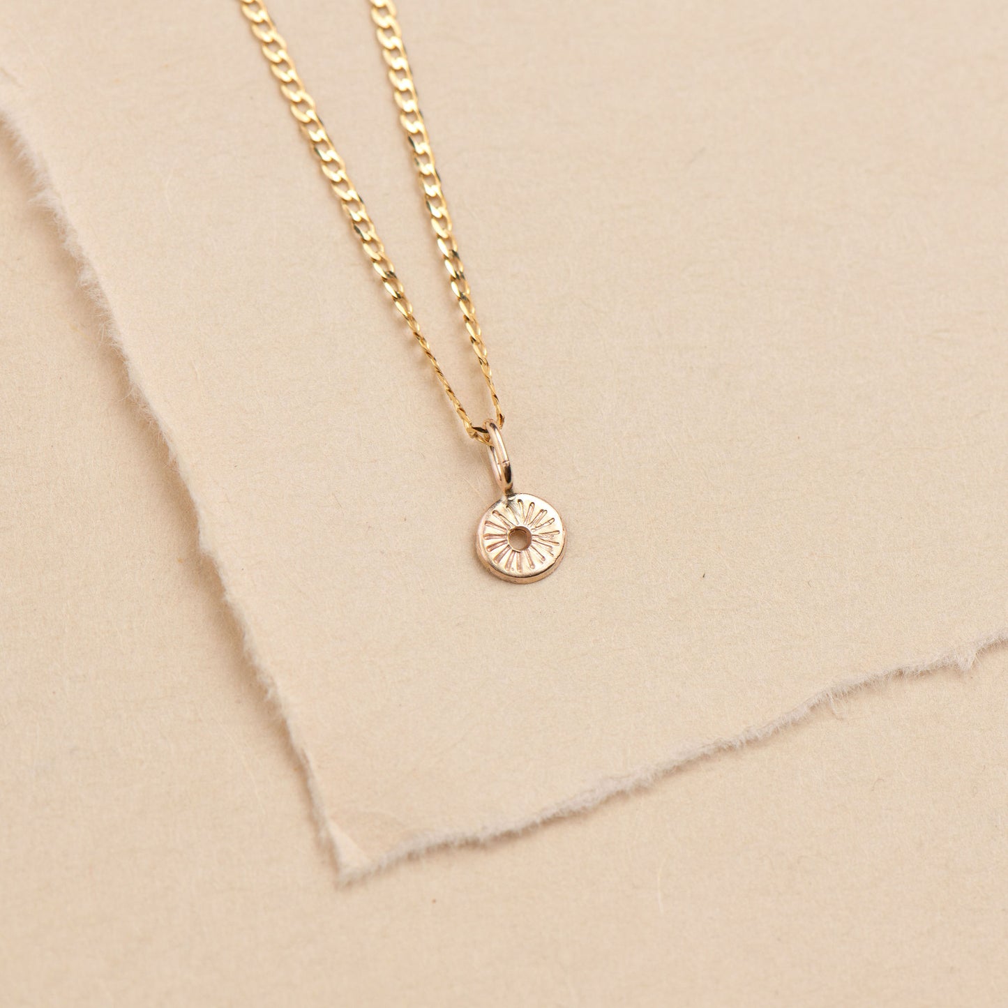 Handmade Mini Hollow Sun Pendant