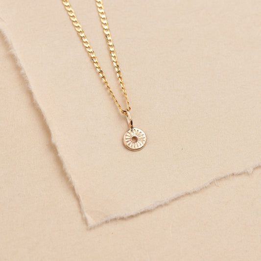 Handmade Mini Hollow Sun Pendant