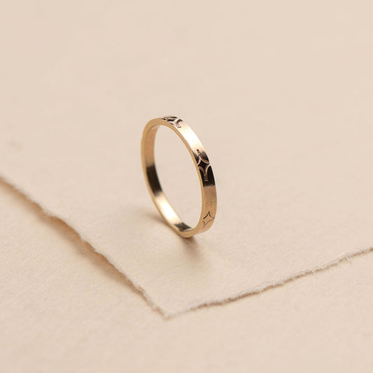 Handmade 4 Point Star Ring
