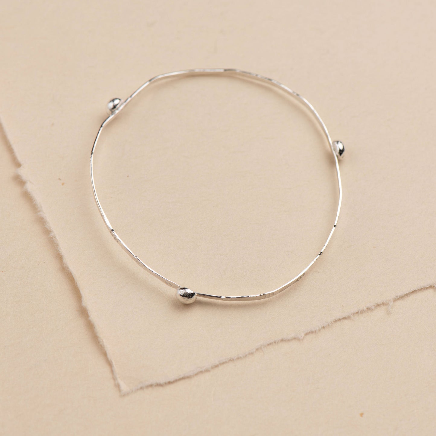 Handmade Arrow Bangle with Orbs