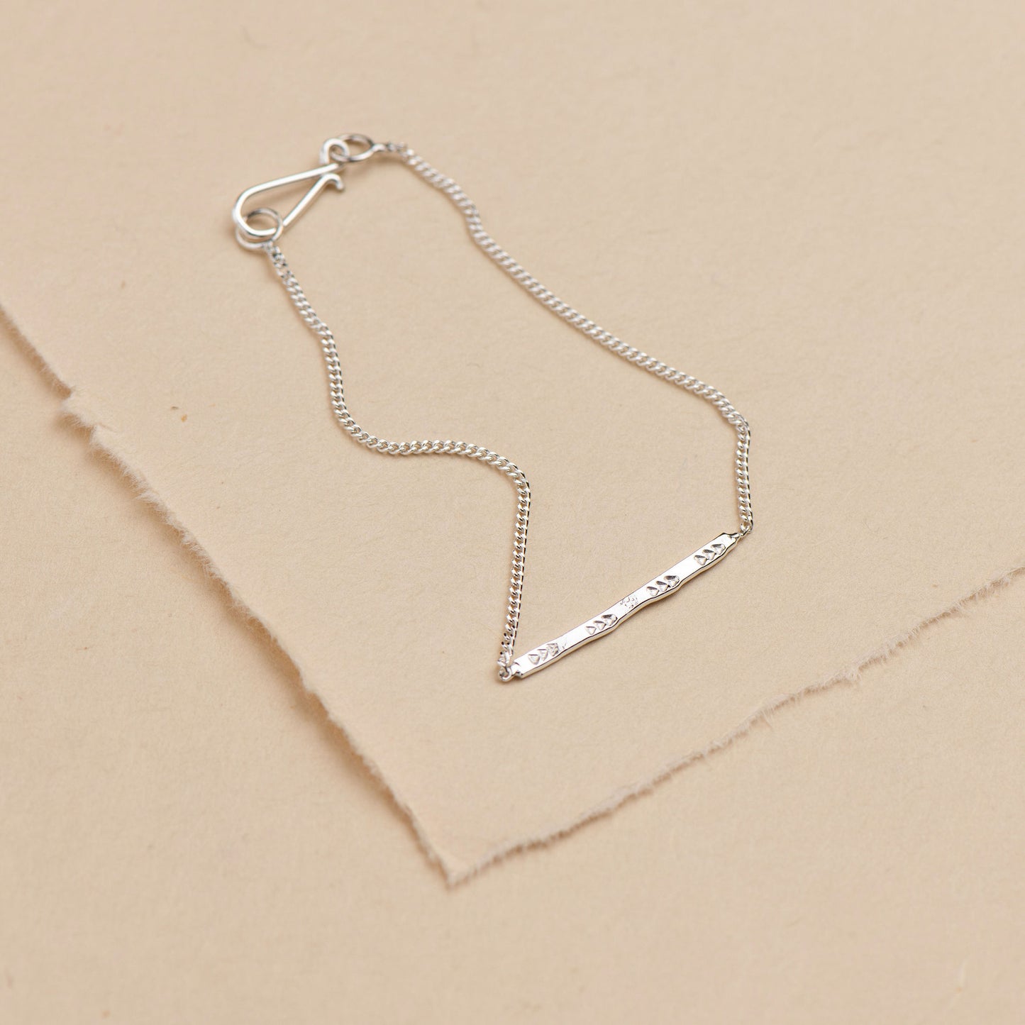 Handmade Chain Bracelet with Arrow Bar