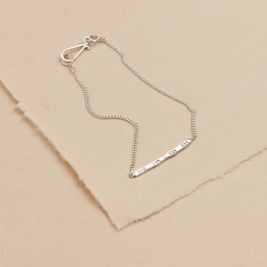 Handmade Chain Bracelet with Arrow Bar