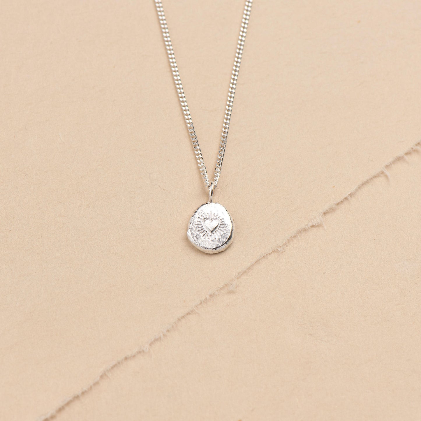 Handmade Exploding Heart Necklace