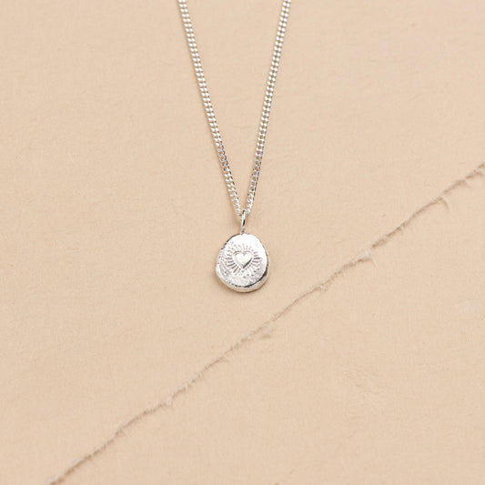 Handmade Exploding Heart Necklace