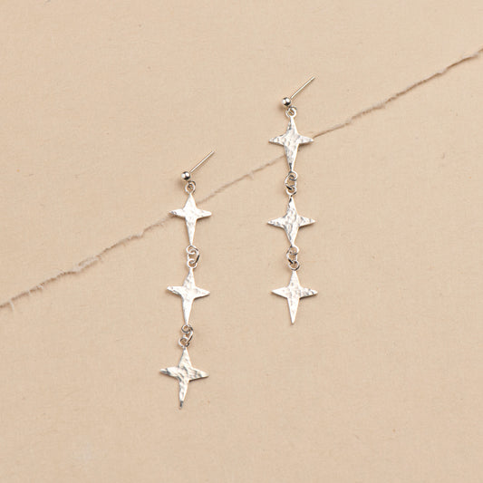 Handmade Triple Star Drops